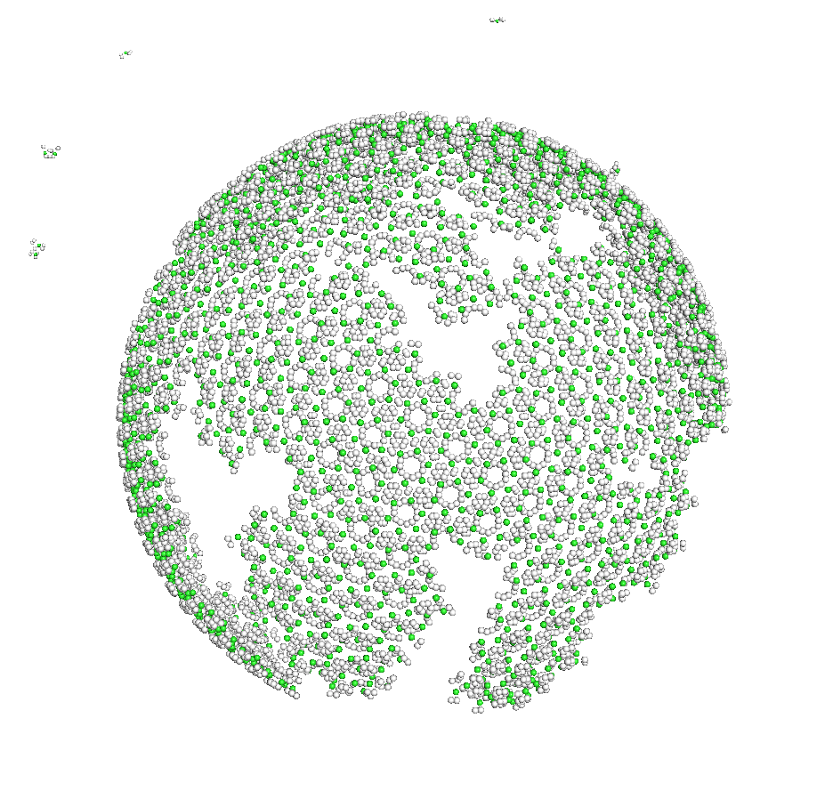 Screenshot of gag protein model